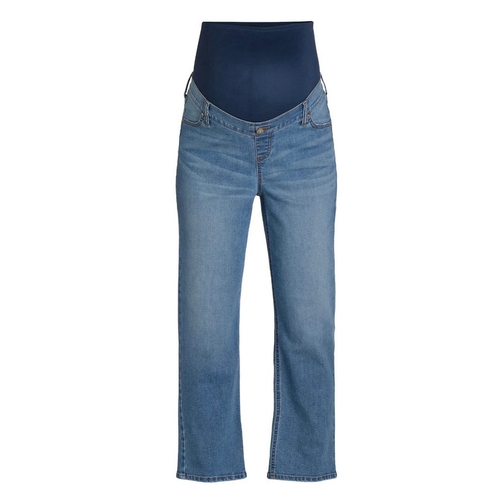 Time and Tru Women's Maternity Straight Leg Jeans, 27" Inseam, Size XL (16-18)